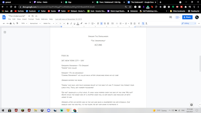write a script for you