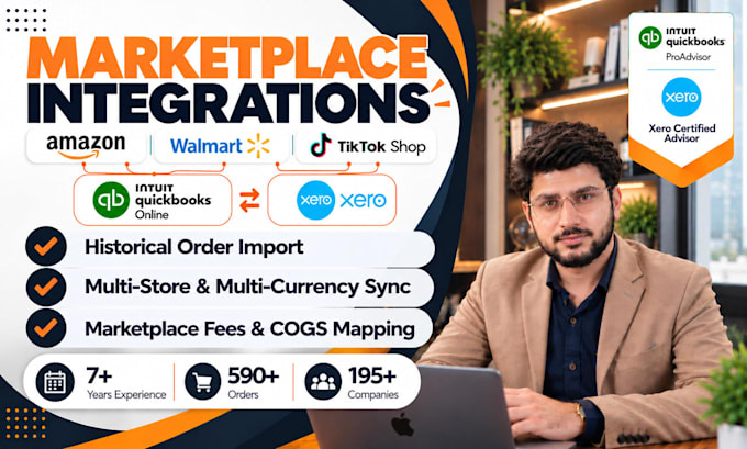 integrate and sync amazon, walmart, tiktok with quickbooks, xero and zohobooks
