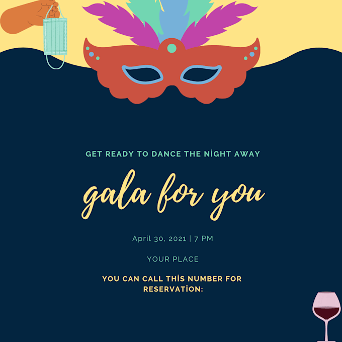 me can make gala, work, baby, birthday, invitations