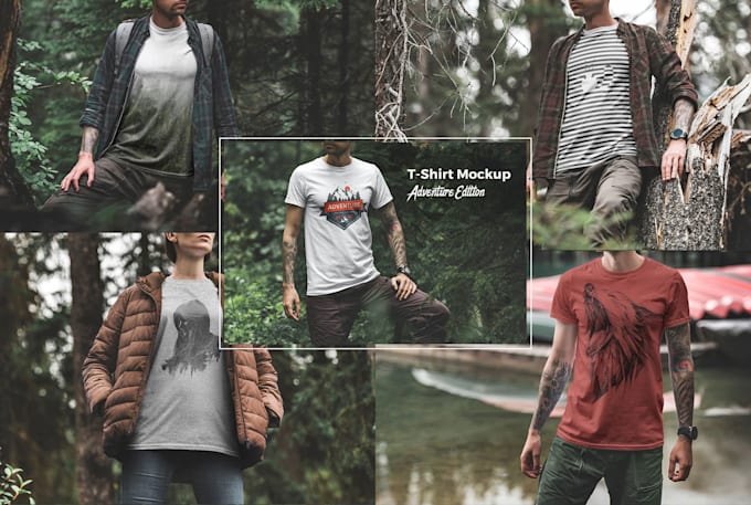 create 20 incredible HD t shirt mockups with real models