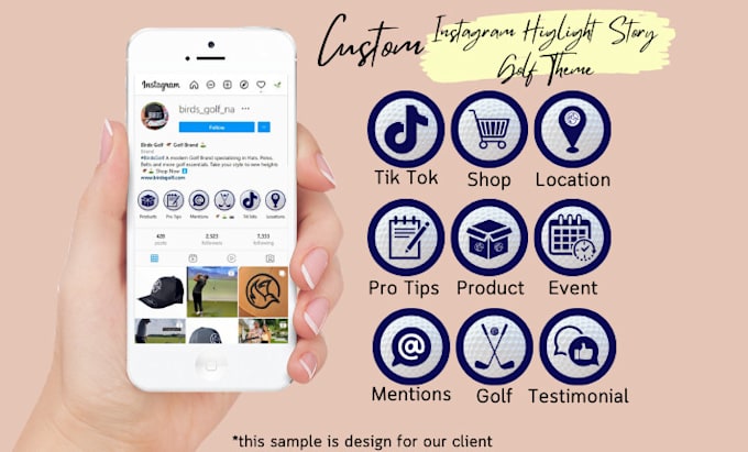 custom design instagram highlight story cover icon