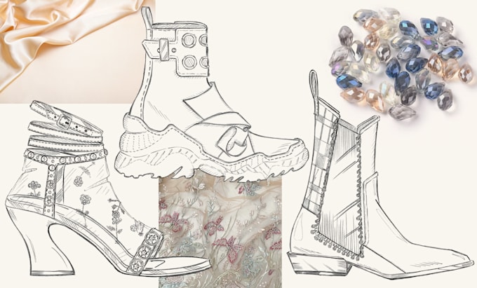 design and render footwear with tech pack