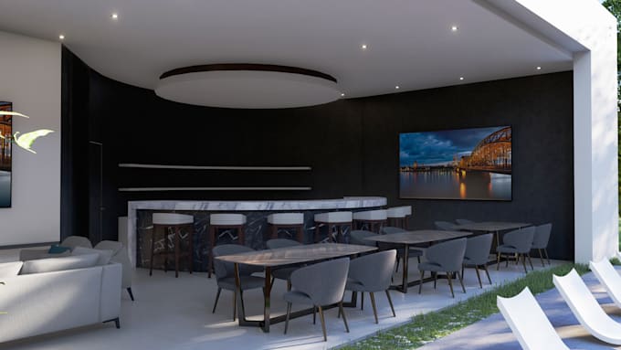 create an architectural 3d interior or exterior rendering