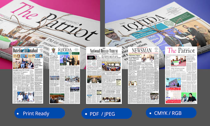design professional newspaper layouts for print and digital