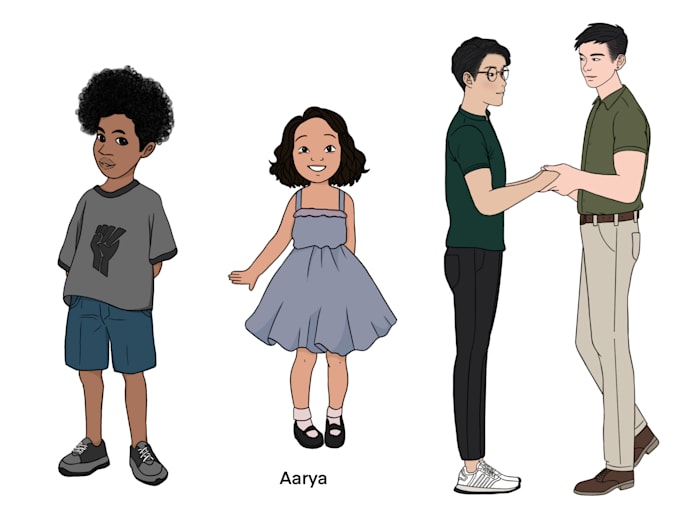 design characters or any object in cartoon style