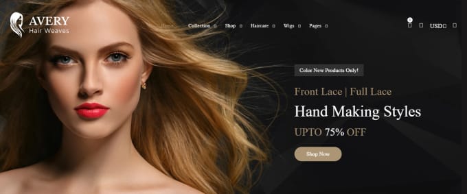 Design an awesome hair extension website or spa website by ...