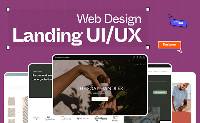 do professional business landing page and website design uiux in figma