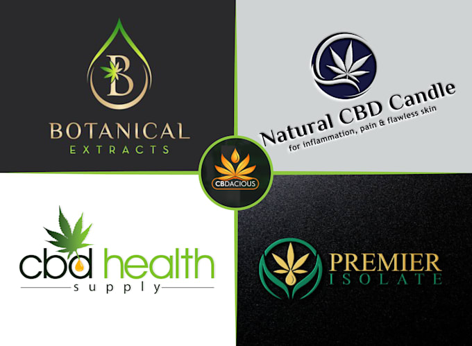 do medical marijuana hemp and cbd oil logo design