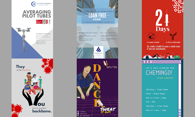 design elegant and minimalistic posters or flyers
