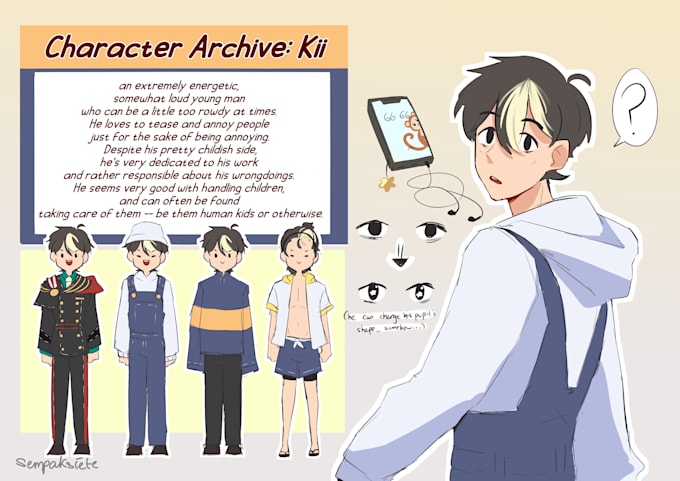 Make a design character for you by Sempaksiete | Fiverr
