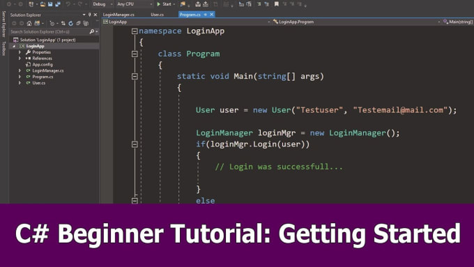 Teach you how to code in c sharp basic c sharp on visual by ...
