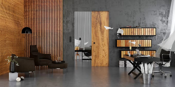 do design and photorealistic rendering of your office
