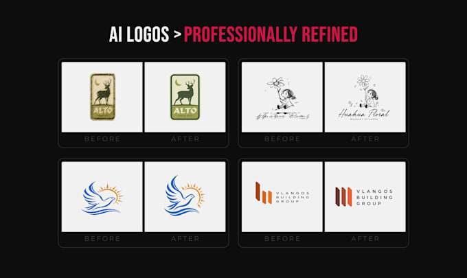 professionally redraw and vectorize your ai generated logo
