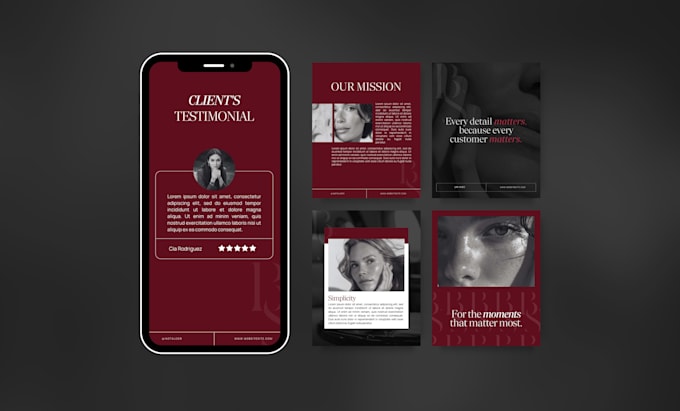 design an elegant instagram branding kit