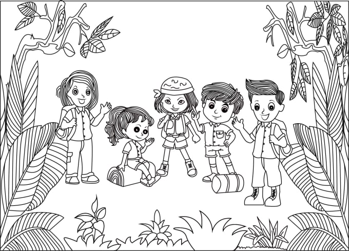 Create colouring book pages for kids and children by Alamin1002 | Fiverr