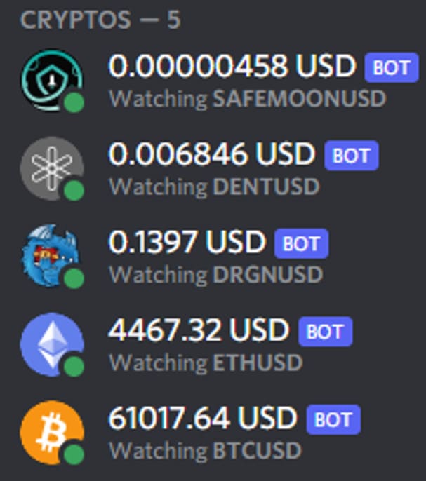 make a crypto discord bot