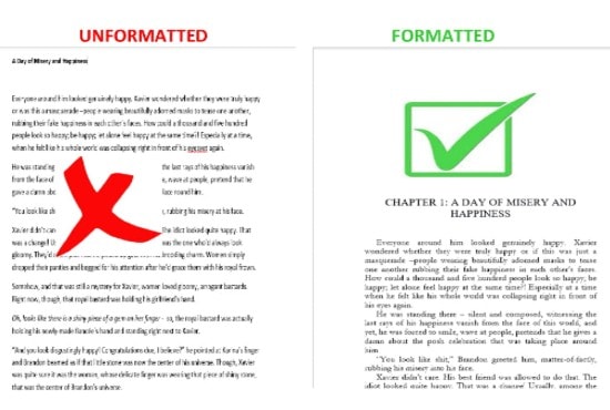 do formatting of your ebook and paperback
