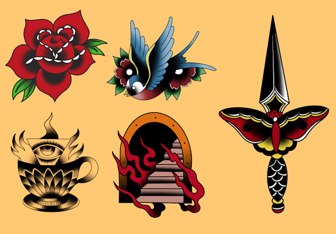 design your american traditional or neotraditional tattoo