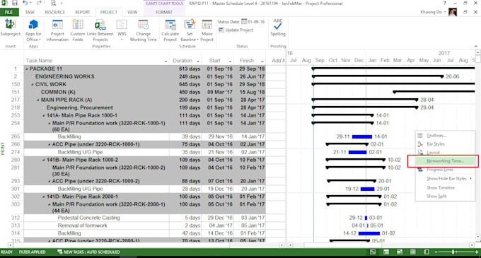 help you manage your projects by preparing master project  file