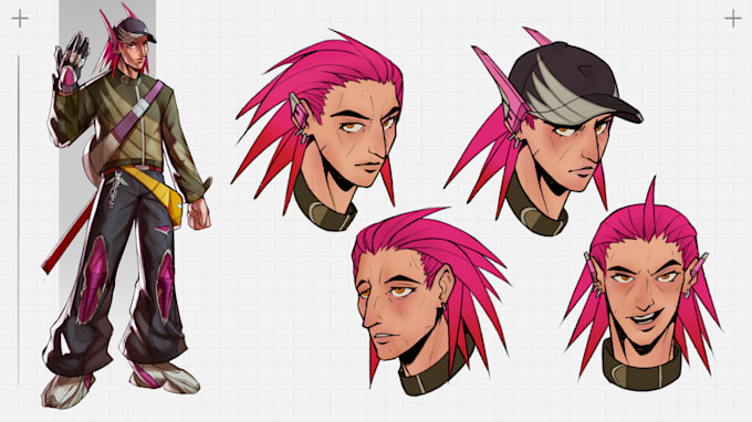 create your profesional character concept design sheet
