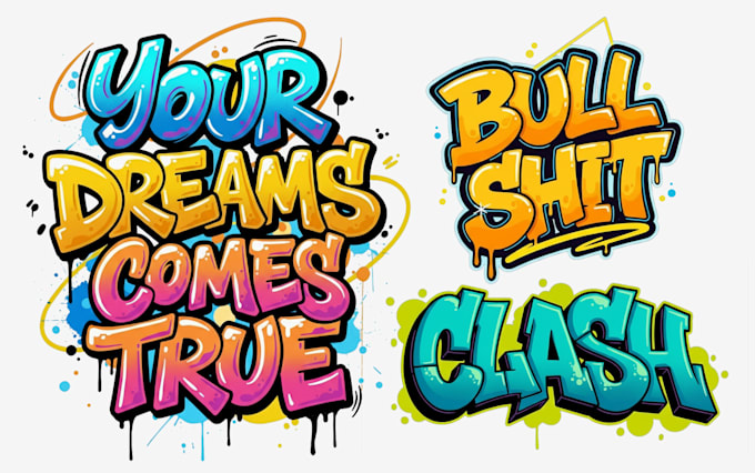 design original graffiti typography and streetwear font logo for t shirts