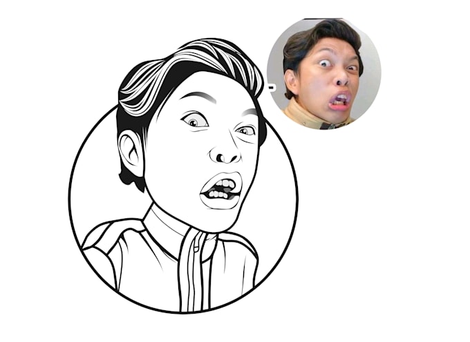 make line art black and white from your photo