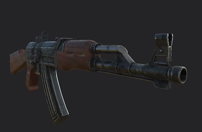 3d model of game ready weapon