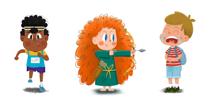 draw adorable and cute character design for children