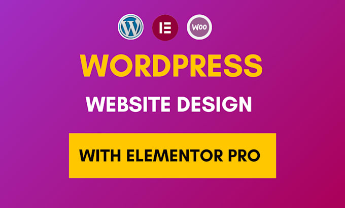 design wordpress website with elementor pro