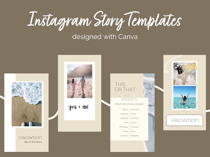 create instagram story templates or story posts in canva