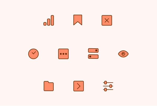 design vector line flat icon set for app and website