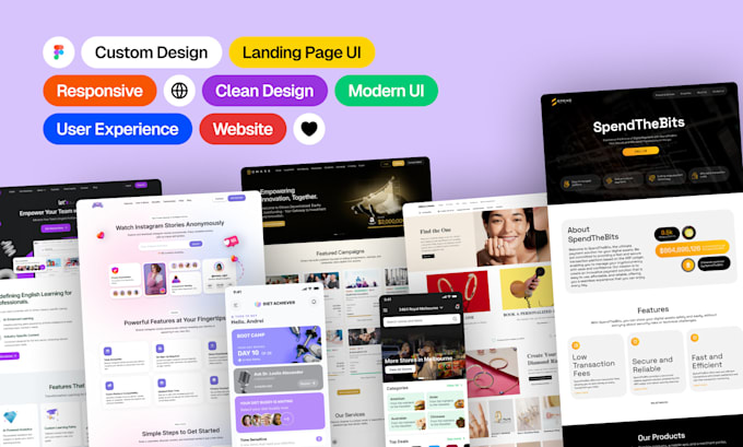 design a conversion focused landing page UI in figma