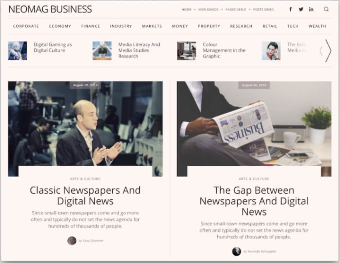 build wordpress  magazine or news site