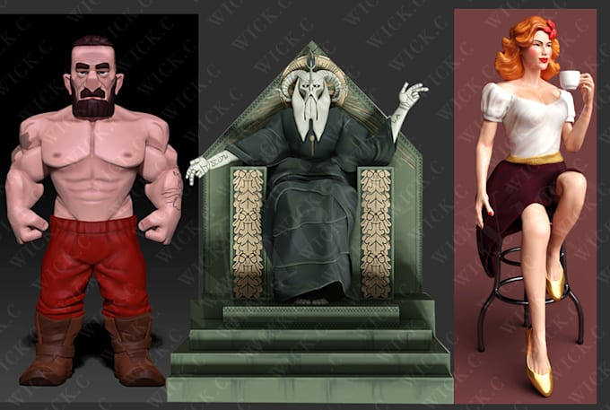 digitally color your 3d printable character