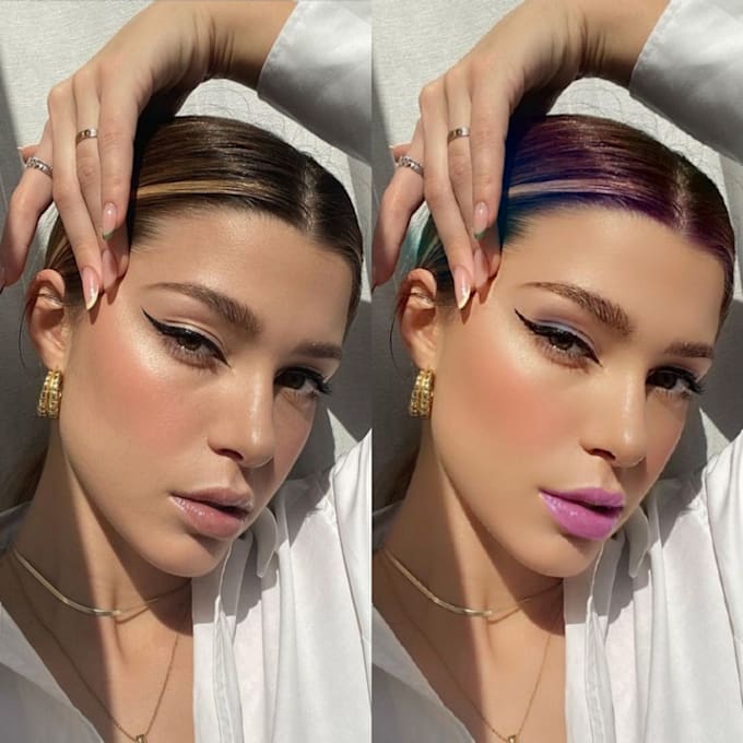 do realistic makeup editing and retouching