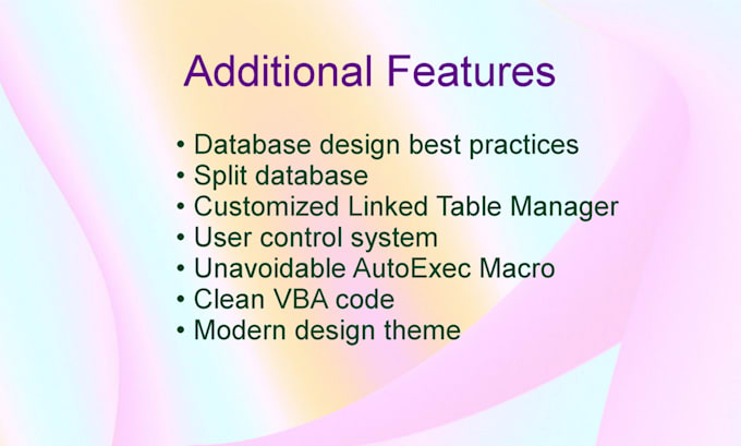 develop microsoft access front end for access, sql server or mysql