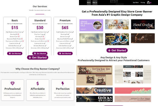 build a responsive drop service or dropservicing website
