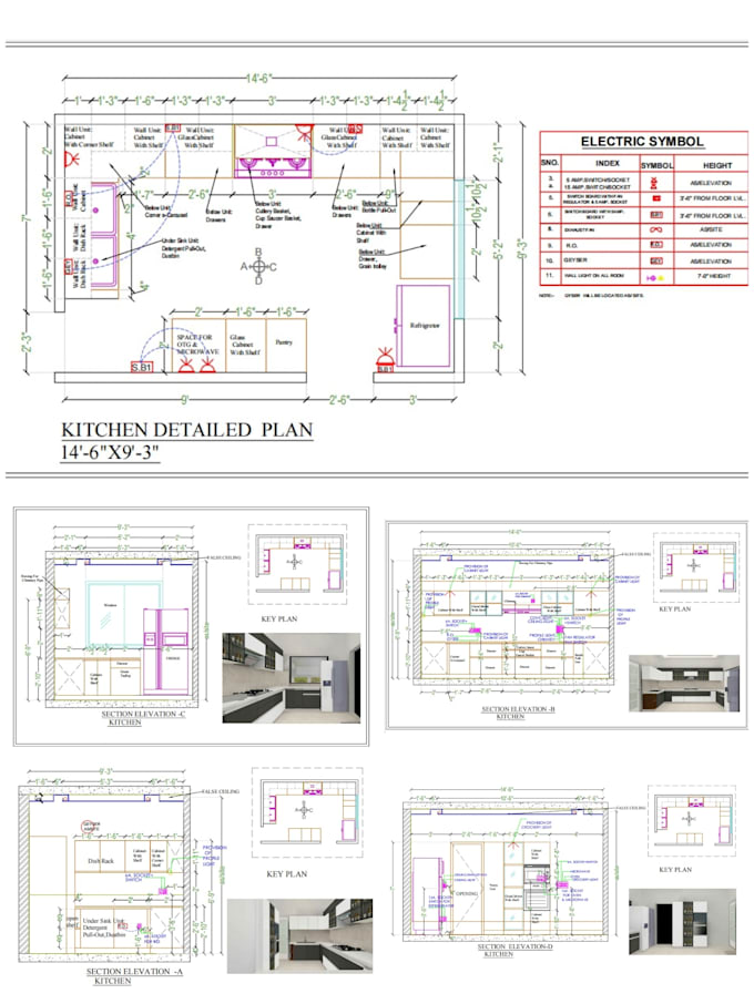 draft your kitchen design to autocad drawing