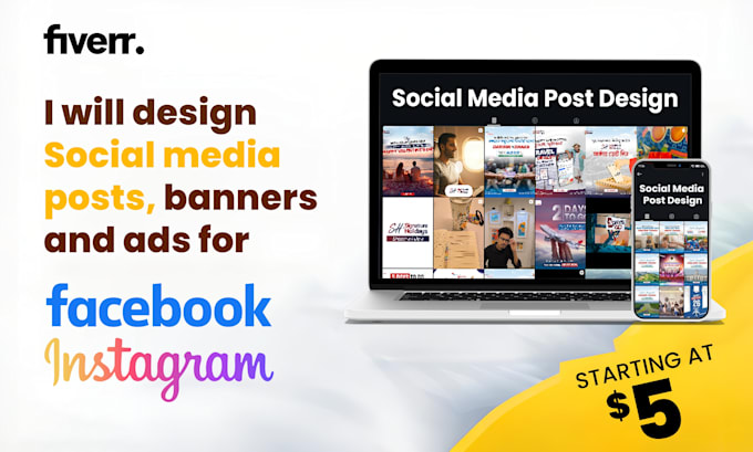 design professional social media post, banners and ads for facebook instagram
