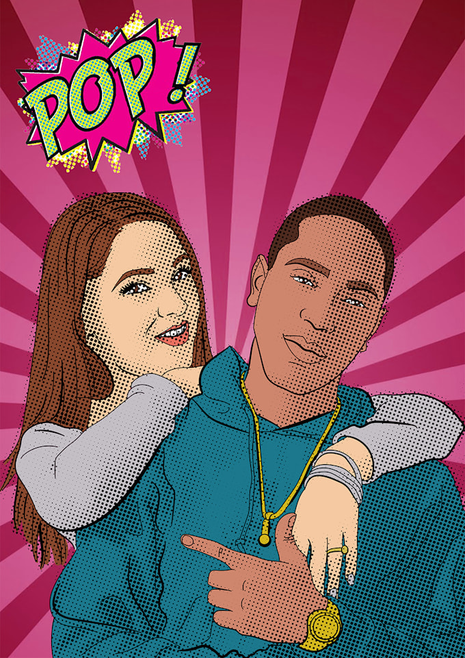 Draw your portrait in my pop art style by Lacrymosa | Fiverr