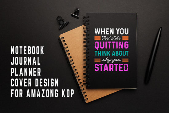 design motivational notebook, journal cover for KDP amazon or etsy