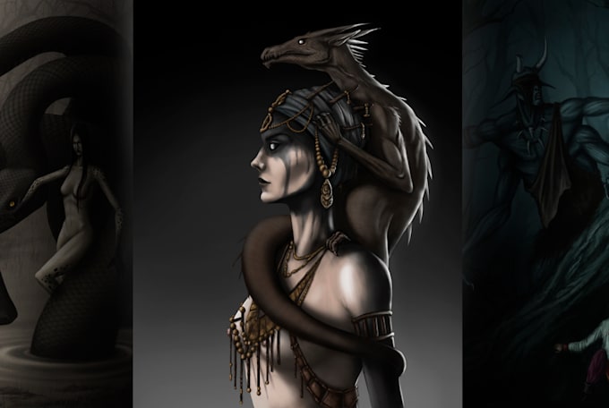 draw horror or fantasy illustrations