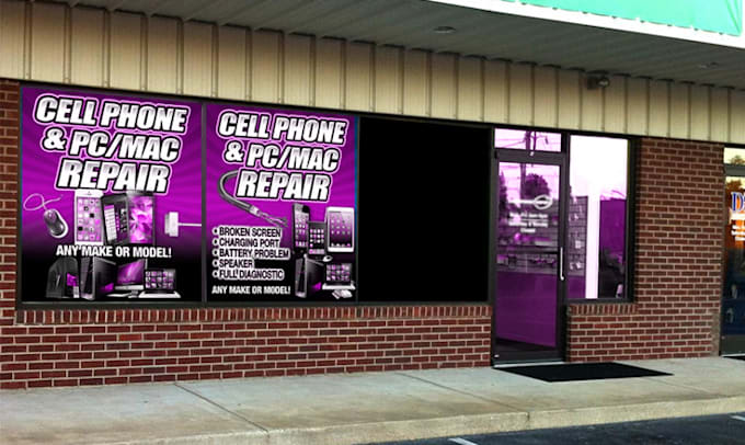 design stunning unique professional shop front for you