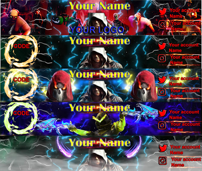 design logo, banner, emotes and website