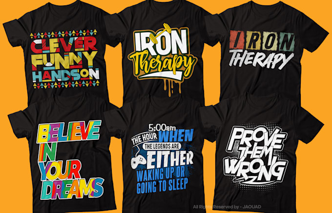 create awesome typography and custom graphic t shirt design