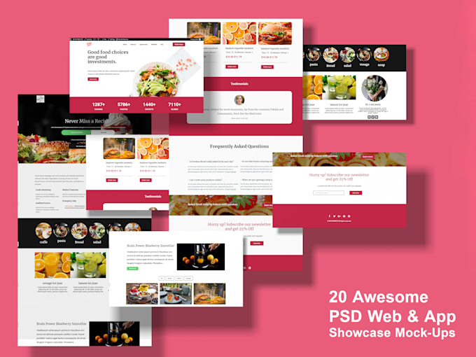 design awesome website, app mockup with 24hr