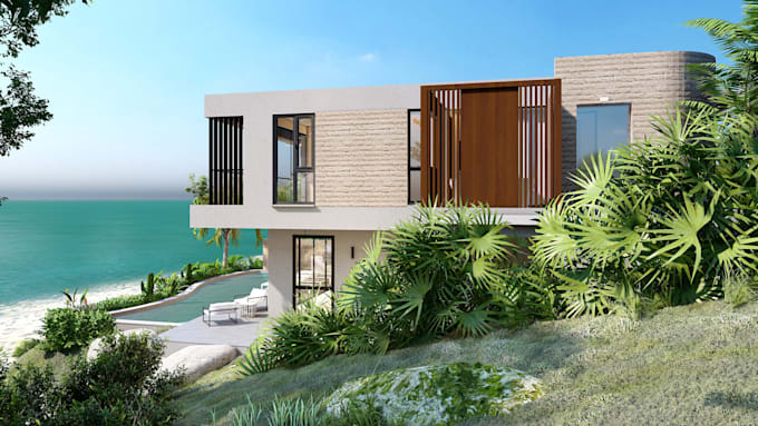 design architecture 3d house exterior and realistic renders
