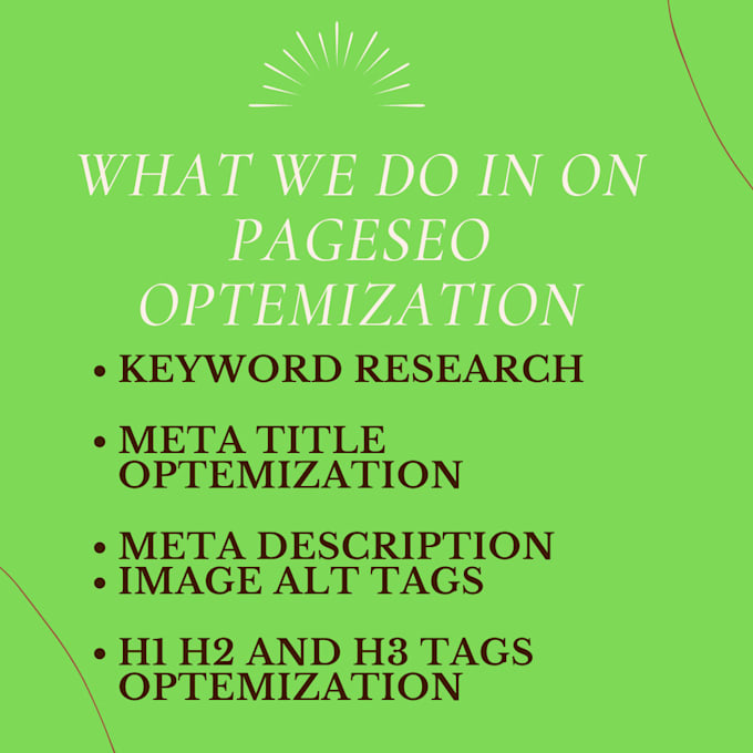 do onpage SEO for your website