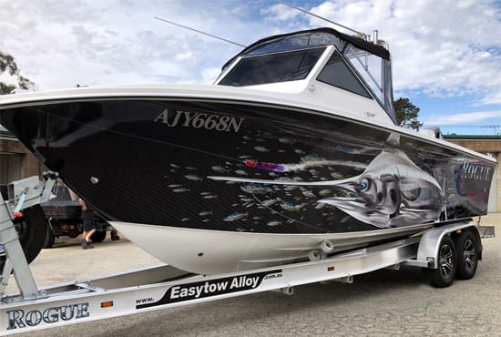 design creative unique professional boat wrap