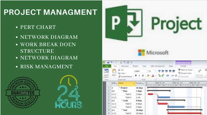 Make gantt chart wbs structure network diagrams in ms project ...